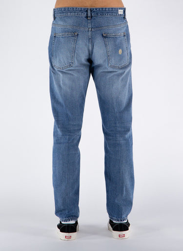 Elegant Medium Wash Men's Cotton Jeans